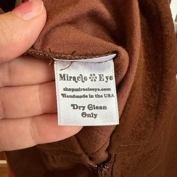 Miracle Eye Sunshine Vegan Suede Overalls - Size M NWOT - Picture 4 of 8